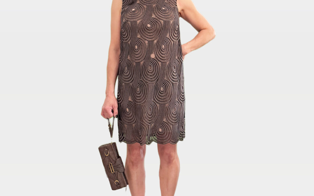 Christopher Kane Embroidered Dress and Strappy Sandals